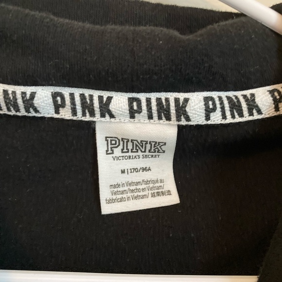 Victoria Secret Pink Black Pullover Sweater Medium - Picture 4 of 6